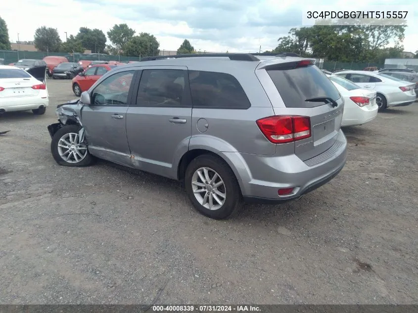 2017 Dodge Journey Sxt VIN: 3C4PDCBG7HT515557 Lot: 40008339