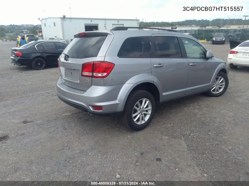 2017 Dodge Journey Sxt VIN: 3C4PDCBG7HT515557 Lot: 40008339