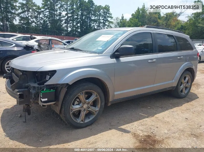 2017 Dodge Journey Se VIN: 3C4PDCAB9HT538358 Lot: 40012507