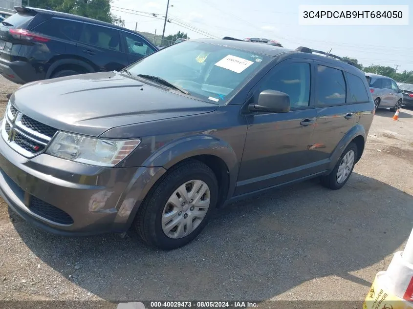 2017 Dodge Journey Se VIN: 3C4PDCAB9HT684050 Lot: 40029473