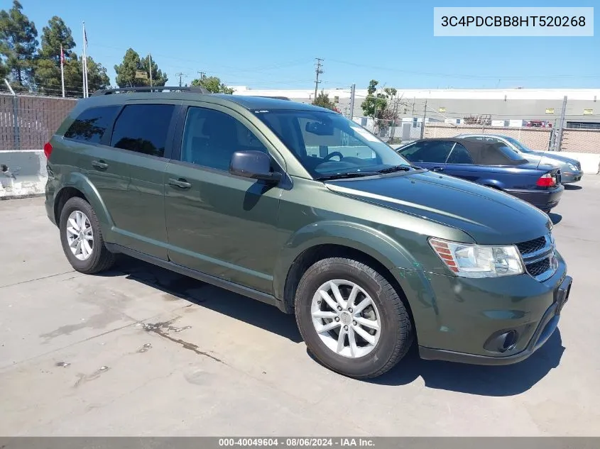 2017 Dodge Journey Sxt VIN: 3C4PDCBB8HT520268 Lot: 40049604