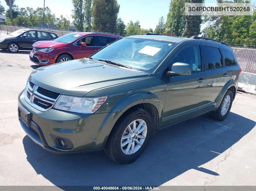 2017 Dodge Journey Sxt VIN: 3C4PDCBB8HT520268 Lot: 40049604