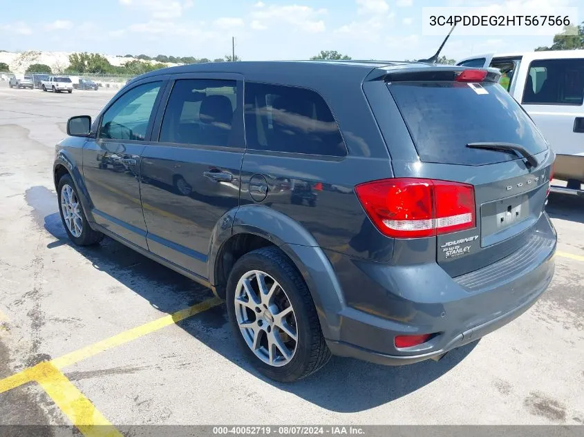 2017 Dodge Journey Gt Awd VIN: 3C4PDDEG2HT567566 Lot: 40052719