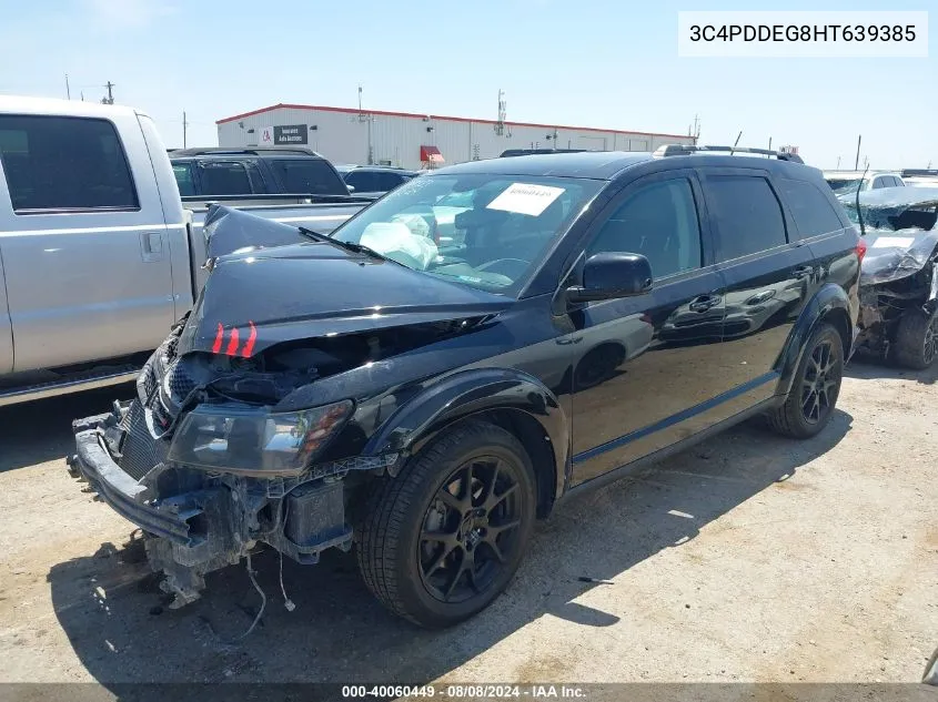 2017 Dodge Journey Gt Awd VIN: 3C4PDDEG8HT639385 Lot: 40060449