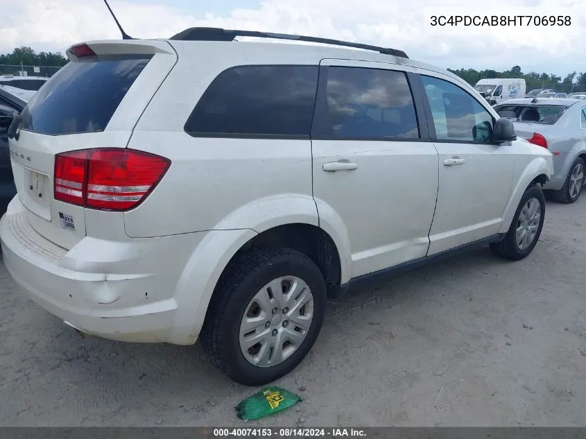 3C4PDCAB8HT706958 2017 Dodge Journey Se