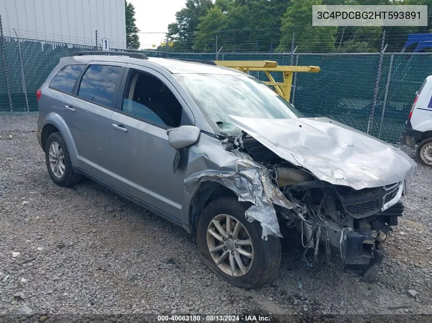 2017 Dodge Journey Sxt VIN: 3C4PDCBG2HT593891 Lot: 40083180