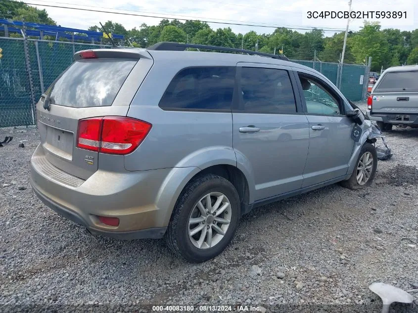 2017 Dodge Journey Sxt VIN: 3C4PDCBG2HT593891 Lot: 40083180