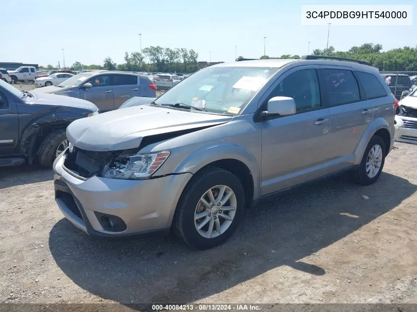 2017 Dodge Journey Sxt Awd VIN: 3C4PDDBG9HT540000 Lot: 40084213