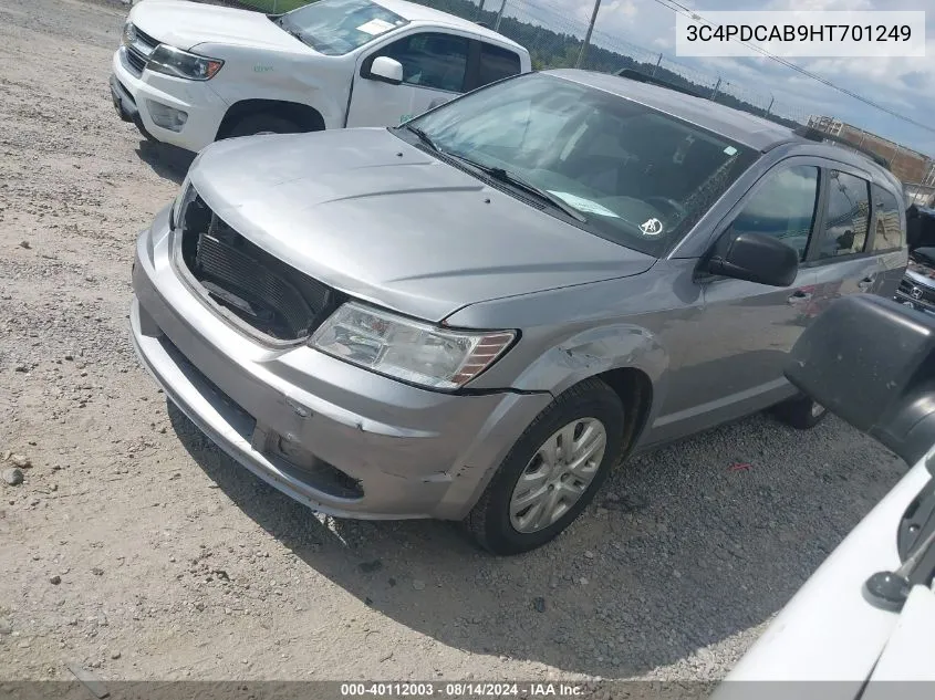 2017 Dodge Journey Se VIN: 3C4PDCAB9HT701249 Lot: 40112003