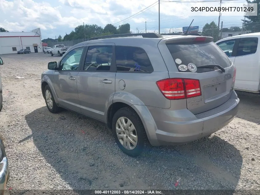 3C4PDCAB9HT701249 2017 Dodge Journey Se