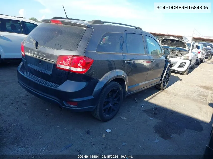 2017 Dodge Journey Sxt VIN: 3C4PDCBB9HT684306 Lot: 40115984