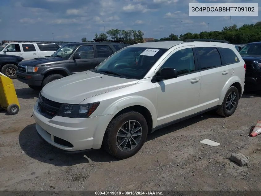 2017 Dodge Journey Se VIN: 3C4PDCAB8HT709102 Lot: 40119018