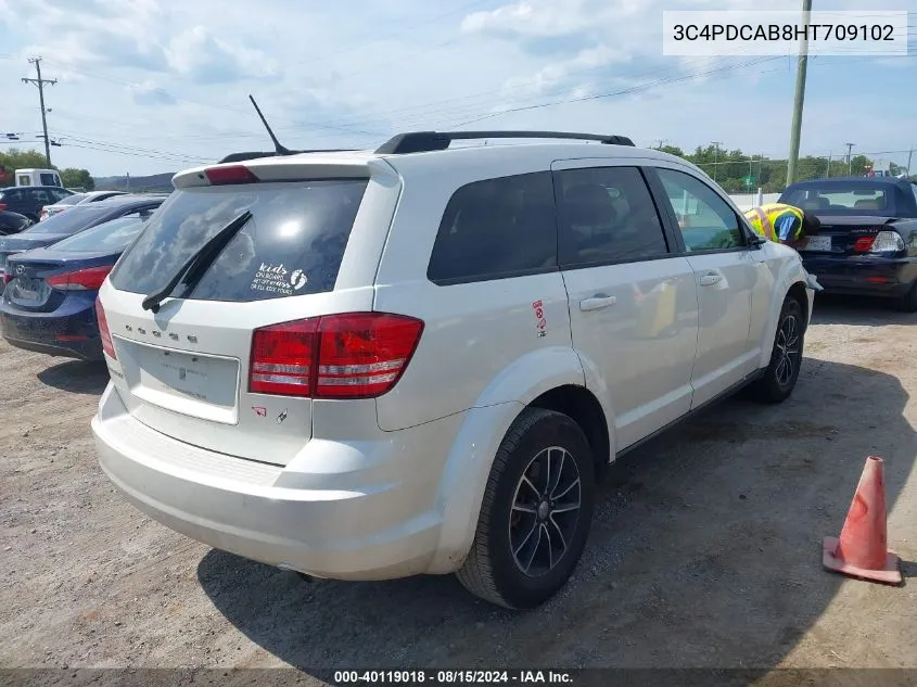 2017 Dodge Journey Se VIN: 3C4PDCAB8HT709102 Lot: 40119018