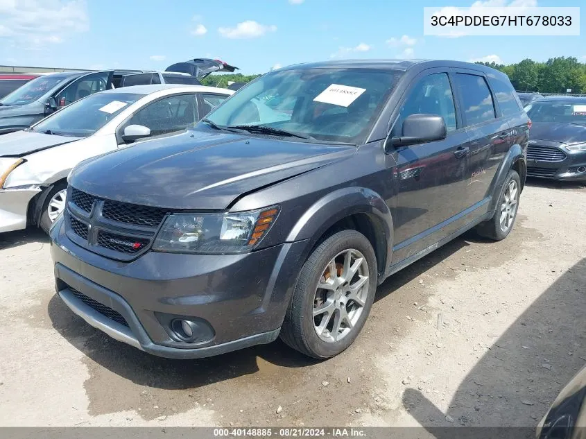 2017 Dodge Journey Gt Awd VIN: 3C4PDDEG7HT678033 Lot: 40148885