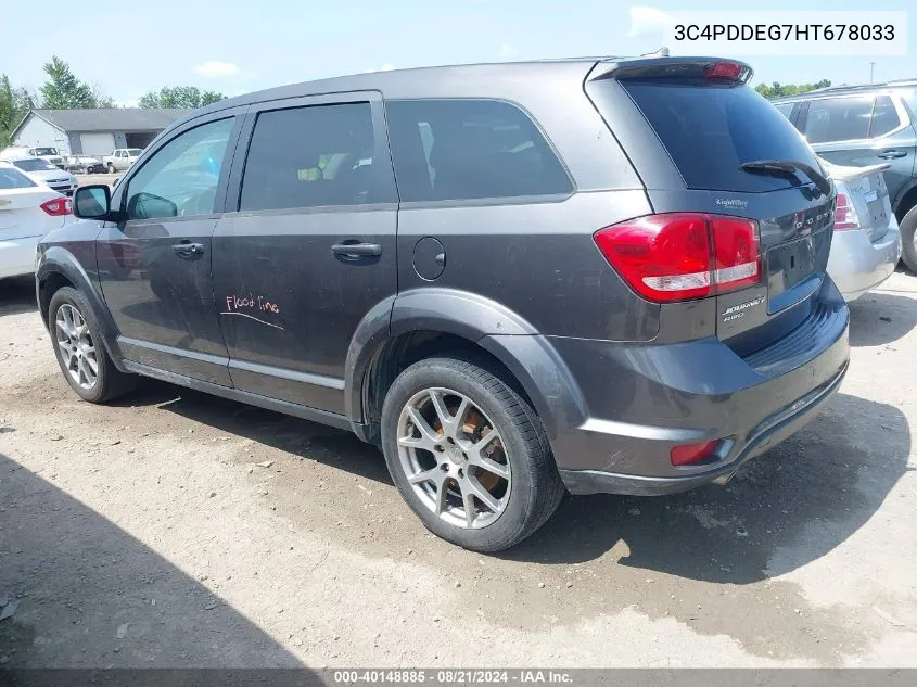 2017 Dodge Journey Gt Awd VIN: 3C4PDDEG7HT678033 Lot: 40148885