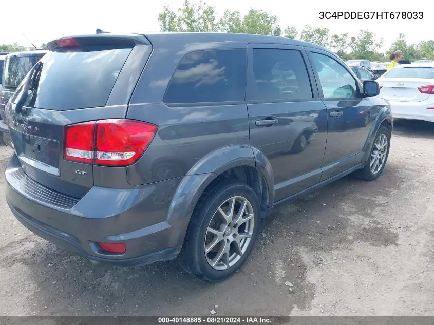 2017 Dodge Journey Gt Awd VIN: 3C4PDDEG7HT678033 Lot: 40148885