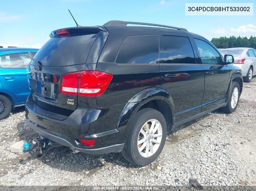 2017 Dodge Journey Sxt VIN: 3C4PDCBG8HT533002 Lot: 40154611