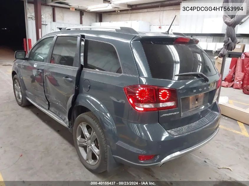 2017 Dodge Journey Crossroad Plus VIN: 3C4PDCGG4HT563994 Lot: 40155437