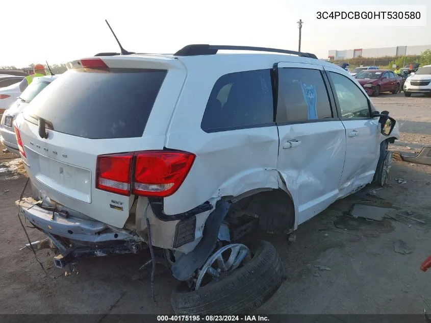 2017 Dodge Journey Sxt VIN: 3C4PDCBG0HT530580 Lot: 40175195