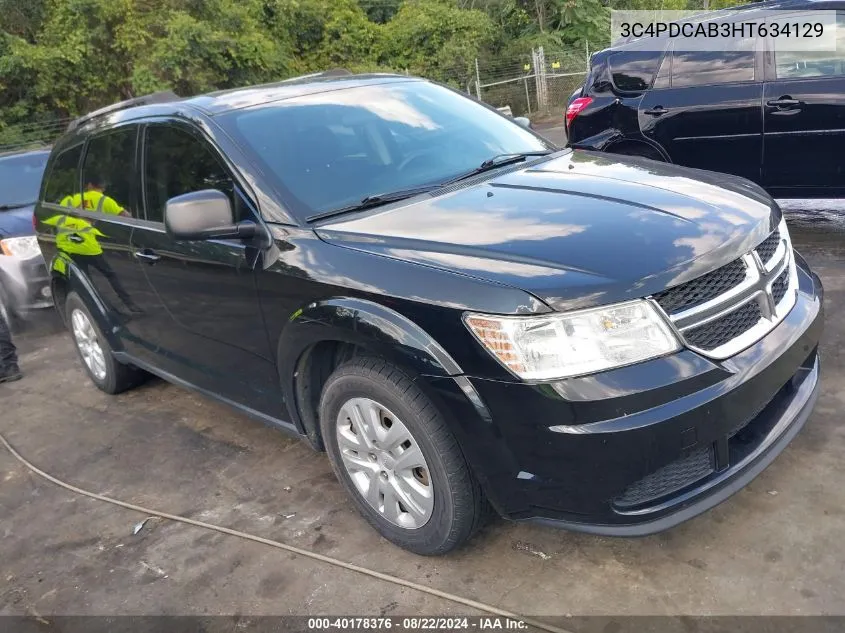 2017 Dodge Journey Se VIN: 3C4PDCAB3HT634129 Lot: 40178376