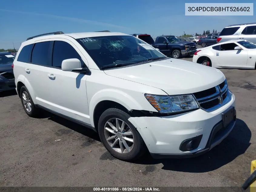 2017 Dodge Journey Sxt VIN: 3C4PDCBG8HT526602 Lot: 40191086