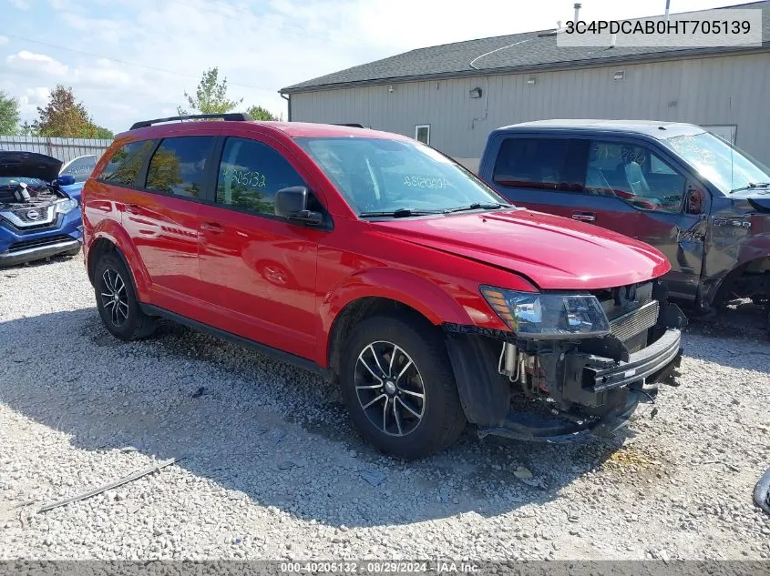 2017 Dodge Journey Se VIN: 3C4PDCAB0HT705139 Lot: 40205132