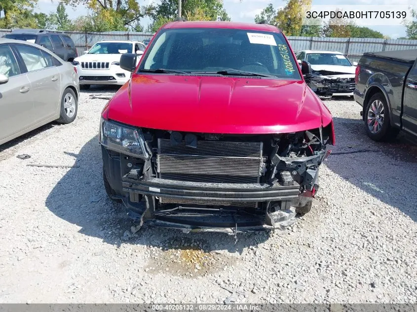 2017 Dodge Journey Se VIN: 3C4PDCAB0HT705139 Lot: 40205132