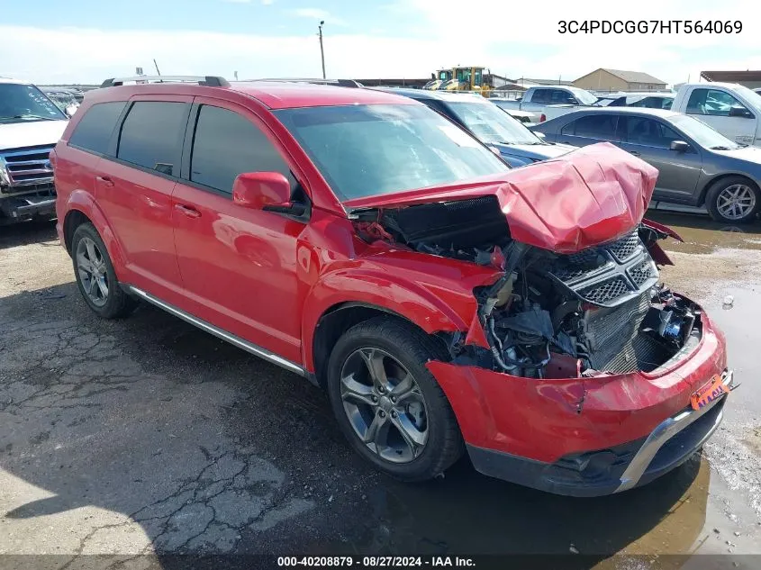 2017 Dodge Journey Crossroad Plus VIN: 3C4PDCGG7HT564069 Lot: 40208879