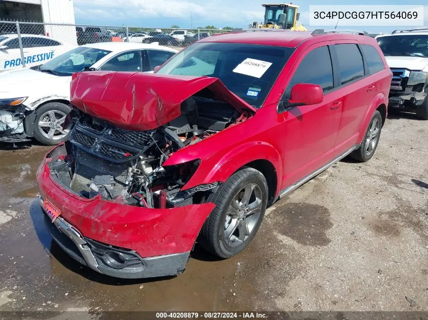 2017 Dodge Journey Crossroad Plus VIN: 3C4PDCGG7HT564069 Lot: 40208879