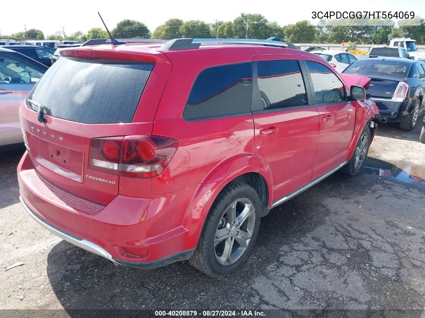 2017 Dodge Journey Crossroad Plus VIN: 3C4PDCGG7HT564069 Lot: 40208879