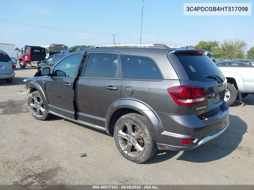 2017 Dodge Journey Crossroad Plus VIN: 3C4PDCGB4HT517098 Lot: 40217342