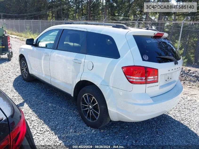 2017 Dodge Journey Se VIN: 3C4PDCAB8HT585140 Lot: 40220839