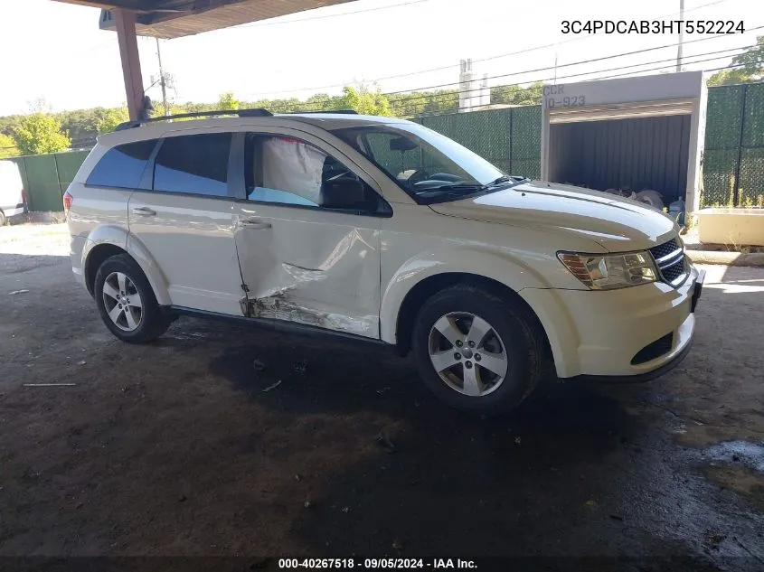 2017 Dodge Journey Se VIN: 3C4PDCAB3HT552224 Lot: 40267518