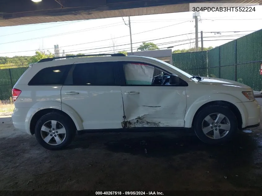 2017 Dodge Journey Se VIN: 3C4PDCAB3HT552224 Lot: 40267518