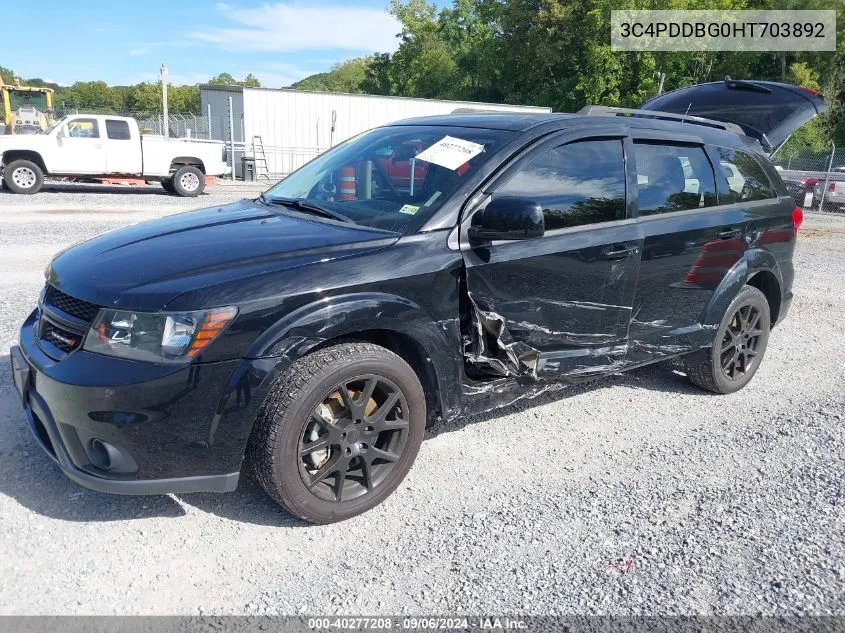 3C4PDDBG0HT703892 2017 Dodge Journey Sxt Awd