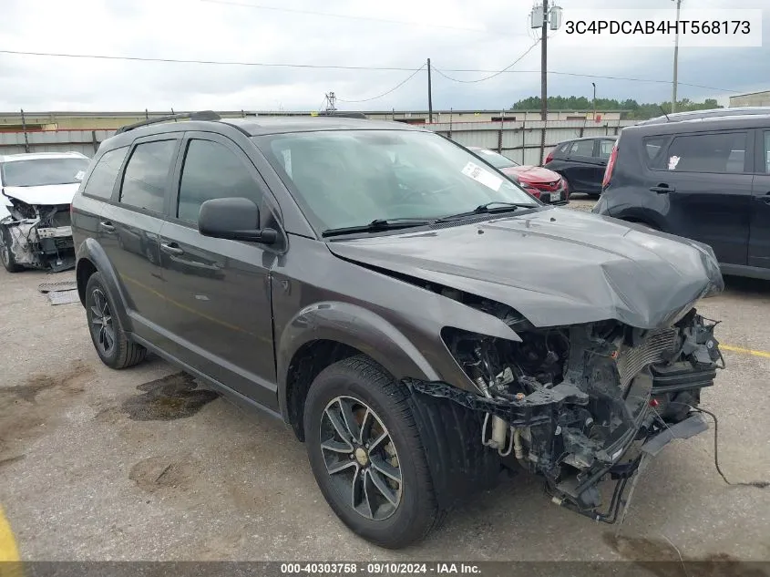 2017 Dodge Journey Se VIN: 3C4PDCAB4HT568173 Lot: 40303758