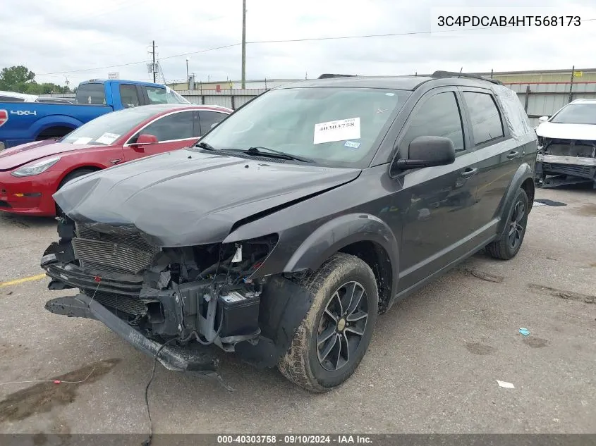 2017 Dodge Journey Se VIN: 3C4PDCAB4HT568173 Lot: 40303758