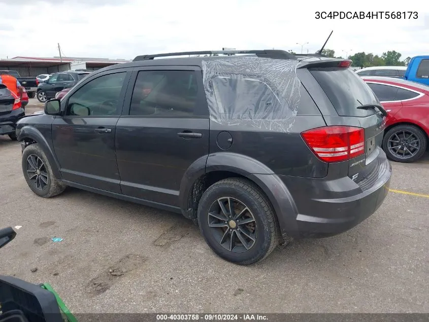 2017 Dodge Journey Se VIN: 3C4PDCAB4HT568173 Lot: 40303758