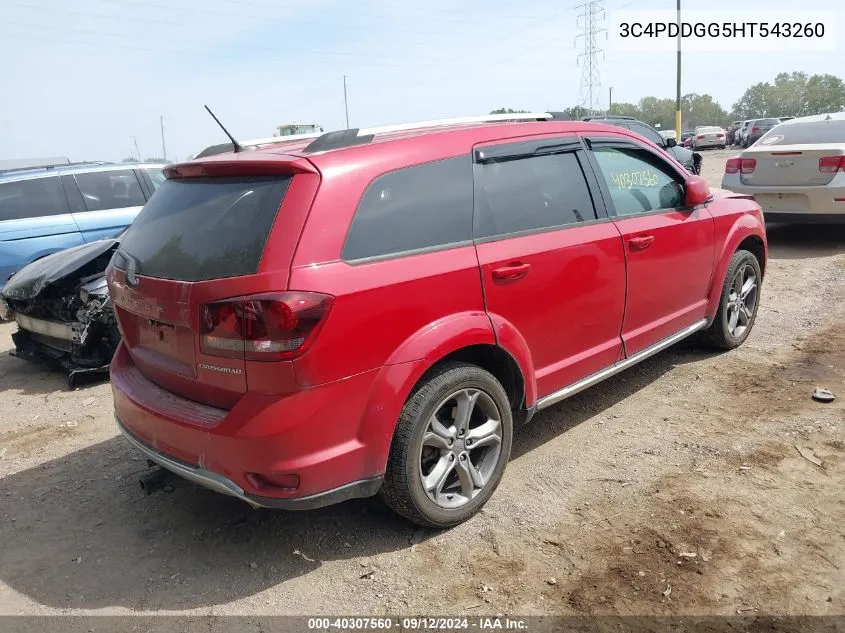 2017 Dodge Journey Crossroad Awd VIN: 3C4PDDGG5HT543260 Lot: 40307560