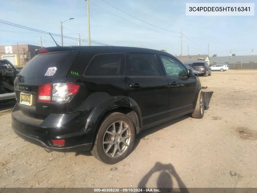 2017 Dodge Journey Gt VIN: 3C4PDDEG5HT616341 Lot: 40309230