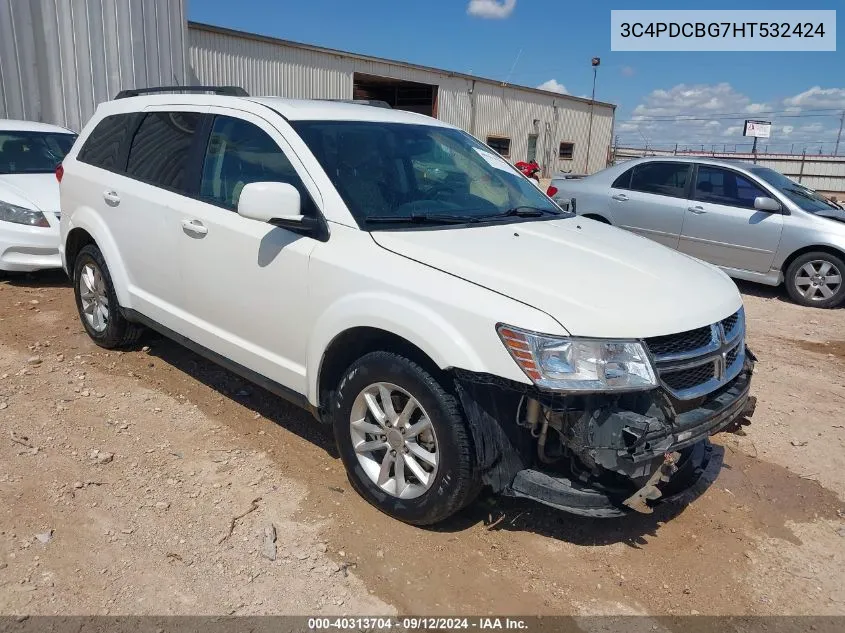 2017 Dodge Journey Sxt VIN: 3C4PDCBG7HT532424 Lot: 40313704