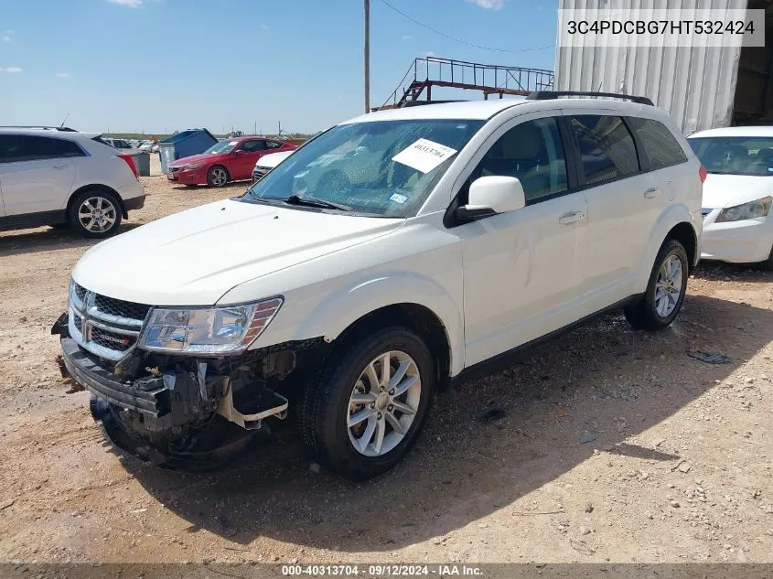 2017 Dodge Journey Sxt VIN: 3C4PDCBG7HT532424 Lot: 40313704