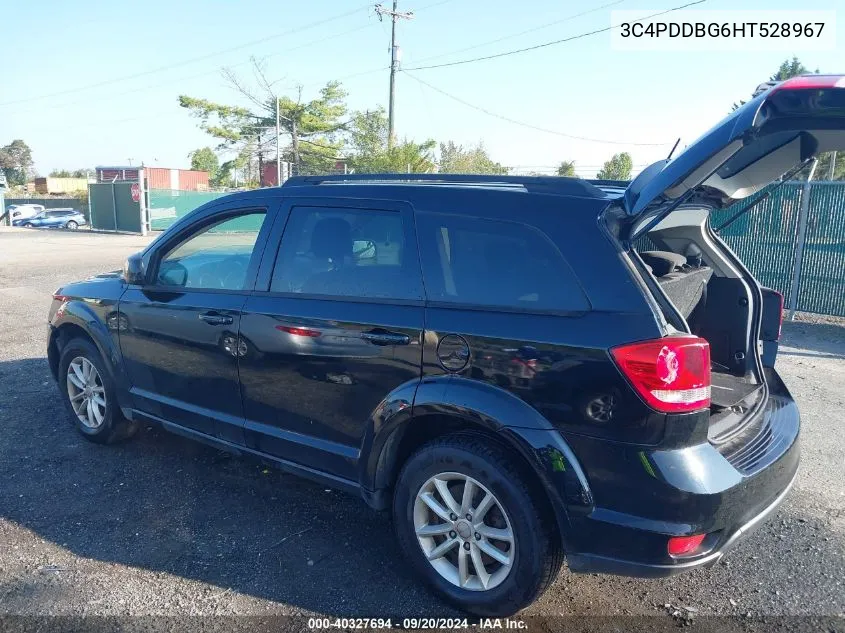 2017 Dodge Journey Sxt Awd VIN: 3C4PDDBG6HT528967 Lot: 40327694