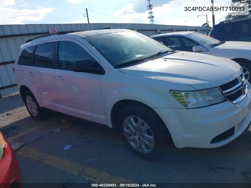 2017 Dodge Journey Se VIN: 3C4PDCAB5HT710093 Lot: 40329493