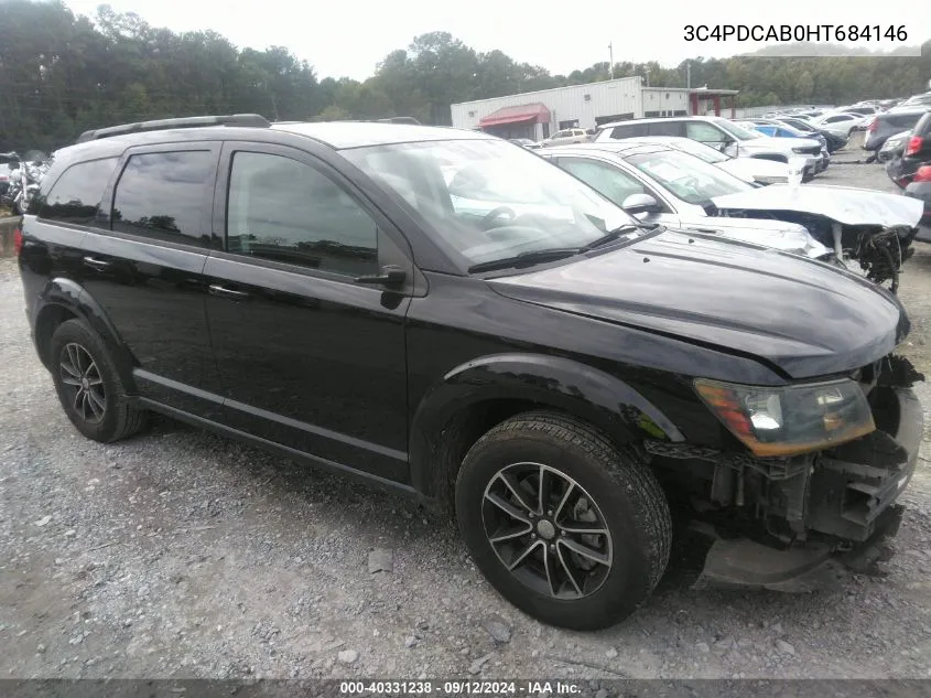 2017 Dodge Journey Se VIN: 3C4PDCAB0HT684146 Lot: 40331238