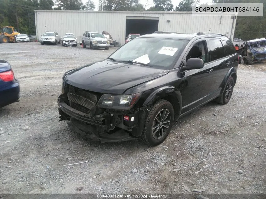 2017 Dodge Journey Se VIN: 3C4PDCAB0HT684146 Lot: 40331238