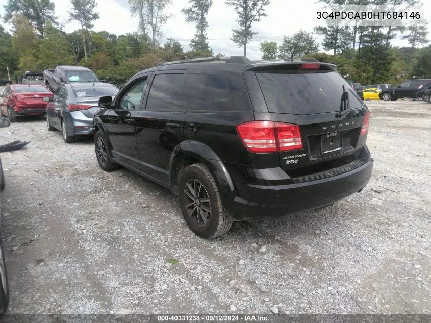 2017 Dodge Journey Se VIN: 3C4PDCAB0HT684146 Lot: 40331238