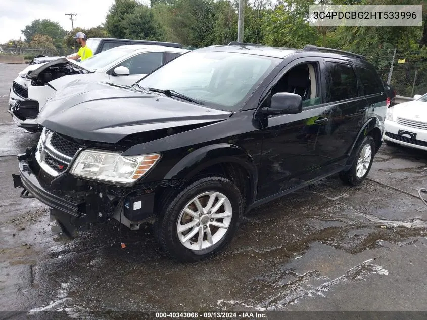 2017 Dodge Journey Sxt VIN: 3C4PDCBG2HT533996 Lot: 40343068