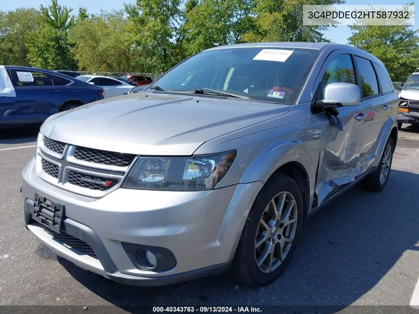 2017 Dodge Journey Gt Awd VIN: 3C4PDDEG2HT587932 Lot: 40343763