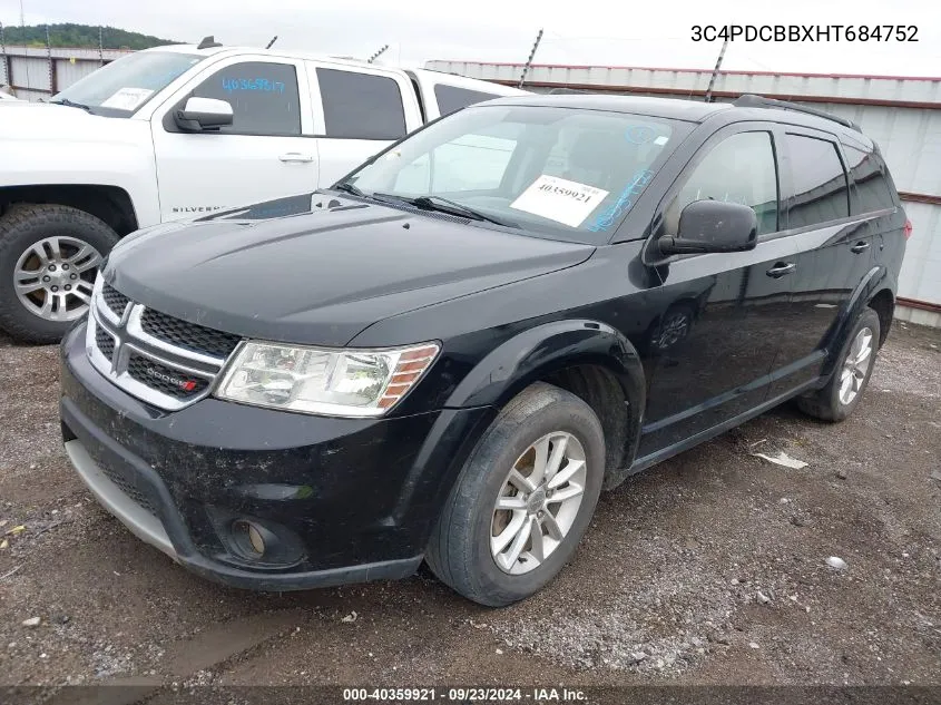 2017 Dodge Journey Sxt VIN: 3C4PDCBBXHT684752 Lot: 40359921